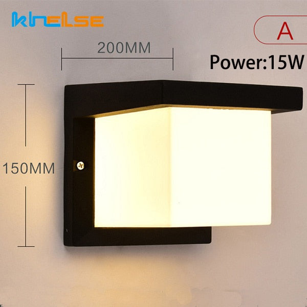 18W LED Wall Light Waterproof IP66 Porch Light Modern LED Wall Lamp Radar Motion Sensor Courtyard Garden Outdoor Light AC90~260V
