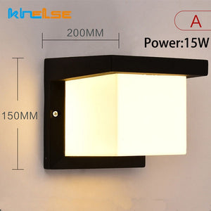 18W LED Wall Light Waterproof IP66 Porch Light Modern LED Wall Lamp Radar Motion Sensor Courtyard Garden Outdoor Light AC90~260V