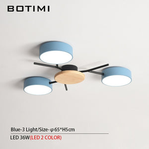 BOTIMI New Arrival Modern LED Chandelier With Round Gray Metal Lampshades For Living Room Nordic Ceiling Mounted Bedroom Lustre