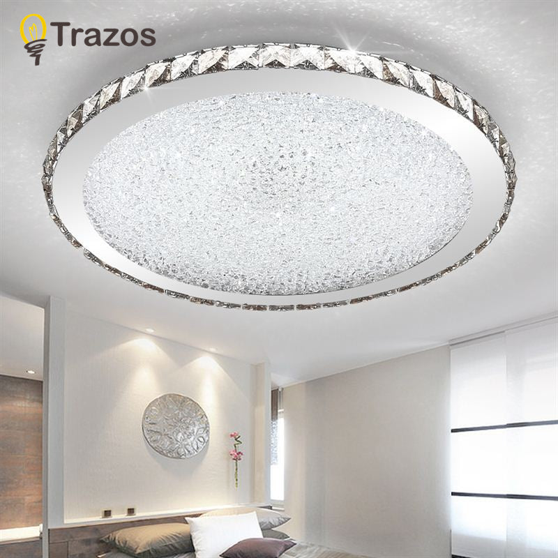 Modern K9 Crystal LED Flush Mount Ceiling Lights Fixture Mixed crystal Home Ceiling Lamps for Living Room Bedroom Kitchen