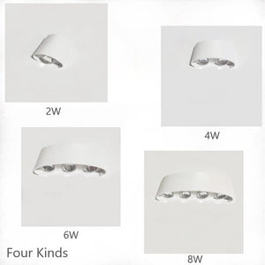 Nordic Wall Lamp Led Aluminum Outdoor Indoor Ip66 Up Down White Black Modern For Home Stairs Bedroom Bedside Bathroom Light