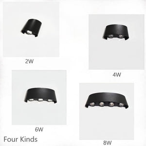 Nordic Wall Lamp Led Aluminum Outdoor Indoor Ip66 Up Down White Black Modern For Home Stairs Bedroom Bedside Bathroom Light