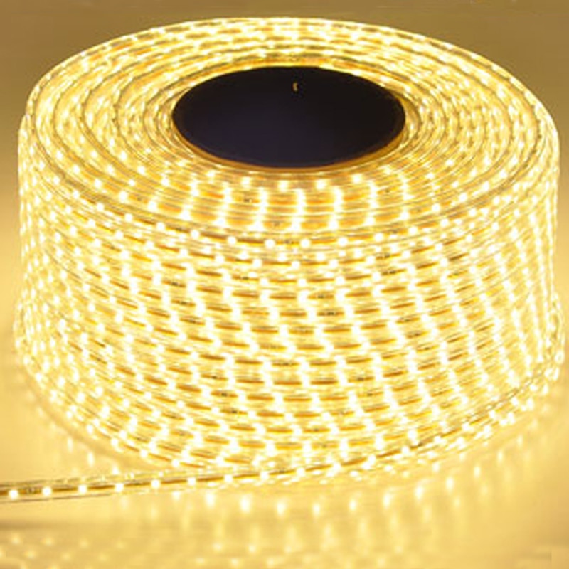 220V Waterproof Led strip light with EU Plug 2835 SMD flexible Rope Light,120 Leds/M high brightness outdoor indoor Dimmer decor