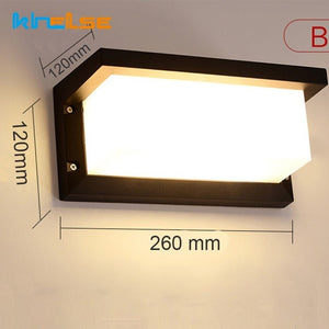 18W LED Wall Light Waterproof IP66 Porch Light Modern LED Wall Lamp Radar Motion Sensor Courtyard Garden Outdoor Light AC90~260V